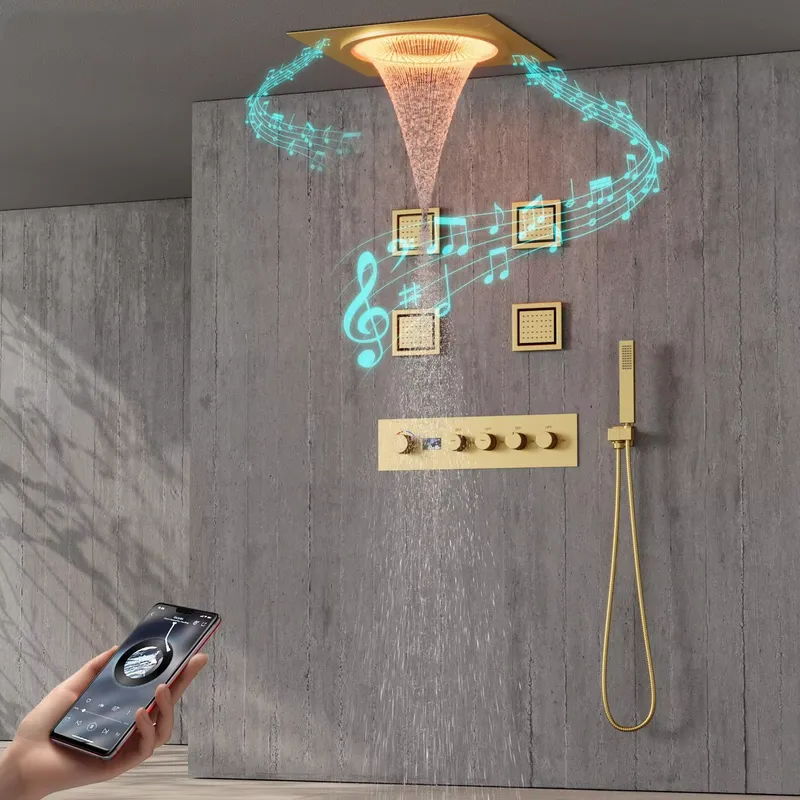 Spa & Wellness Centre Lielupe - Set Doccia LED Intelligente con Musica,