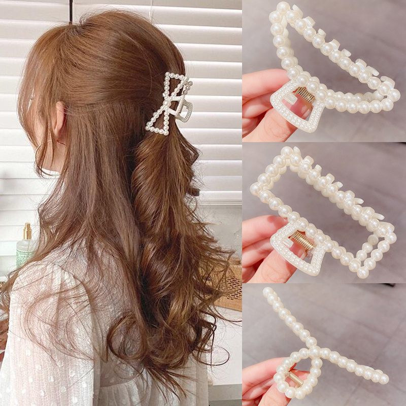 Hair Spa Wellness - Clip artiglio di perle forcine geometriche